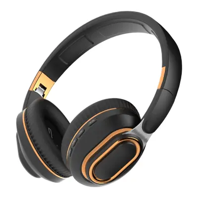 Brezžične čez-ušne Bluetooth slušalke z 9D zvokom, 16-urna avtonomija Black