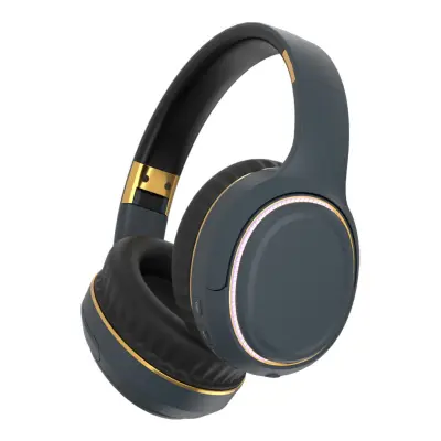 Brezžične čez-uhesne slušalke Bluetooth 5.3, 16-urna avtonomija in LED Blue