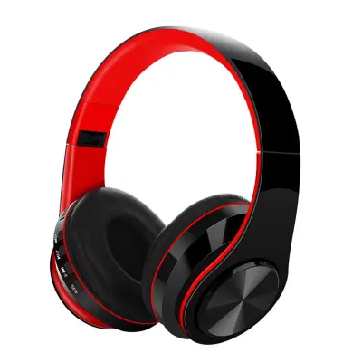 Brezžične over-ear slušalke, globok bas, 400mAh, ~200h Red