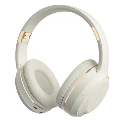 Brezžične over-ear slušalke 40mm neodim, globok bas, dolga avtonomija Beige
