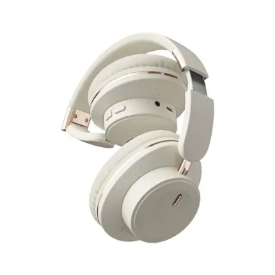 Bluetooth over-ear slušalke 40mm HiFi neodimij, zložljive off white