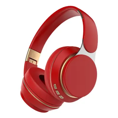 Brezžične over-ear slušalke z globokim basom, 40mm, zložljive Red