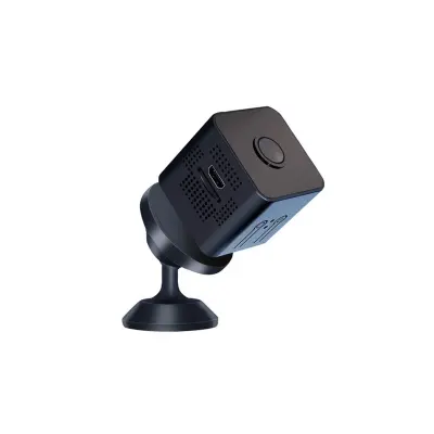 Črna HD WiFi varnostna kamera 3.3cm kocka z nočnim vidom in TF
