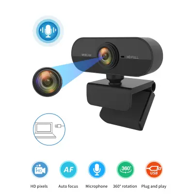 Full HD 1080P Autofokus USB spletna kamera z mikrofonom
