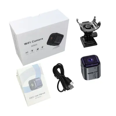 AS03 Mini WiFi kamera 1080P z nočnim vidom in 45-dnevno pripravljenostjo