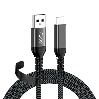 USB 3.2 Type-A na Type-C podatkovni kabel, 10Gbps, 3A, najlonski  0,3 m