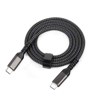 Dvokraki Type-C podatkovni kabel PD 100W, najlonsko pleten, 1m