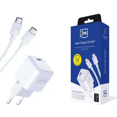 3MK USB PD POLNILEC 25W ZA APPLE IPHONE SAMSUNG S20 S21 S22 S23 GALAXY S23