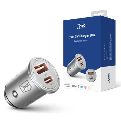 3MK 30W PD QC PPS AVTOPOLNILEC ZA TELEFONE USB-C ZA IPHONE 13 PRO