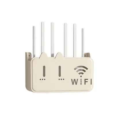 Stenska polica za WiFi usmerjevalnik – prezračevalni stenski nosilec z dvojnimi odprtinami za kable in povečano ploščo, primeren za večino mode