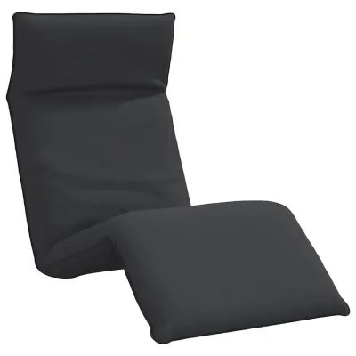 vidaXL Zložljiv ležalnik črne barve 175x54x8,5 cm oksfordsko blago