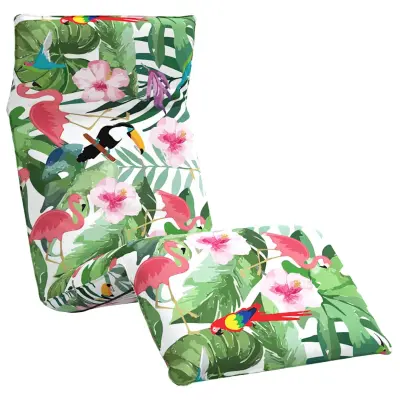 vidaXL Zložljiv ležalnik večbarven 175x54x8,5 cm oksfordsko blago