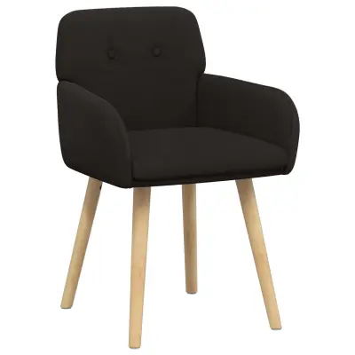 vidaXL Jedilni stoli 2 pcs Bouclé Črna 59 x 57 x 85 cm
