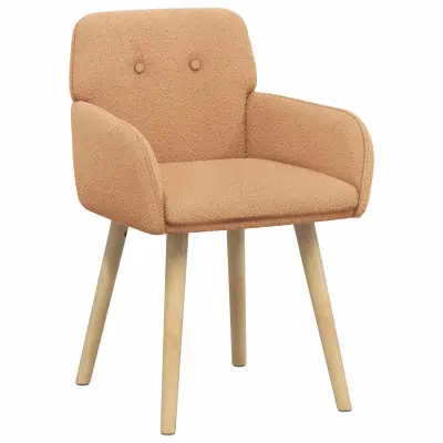 vidaXL Jedilni stoli 2 pcs Bouclé Bež 59 x 57 x 85 cm