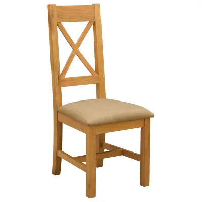 vidaXL Jedilni stol 2 pcs Masivno hrastovo les Bež 45 x 54 x 105 cm