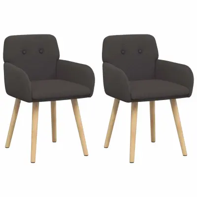 vidaXL Jedilni stoli 2 pcs Bouclé Temno siva 59 x 57 x 85 cm