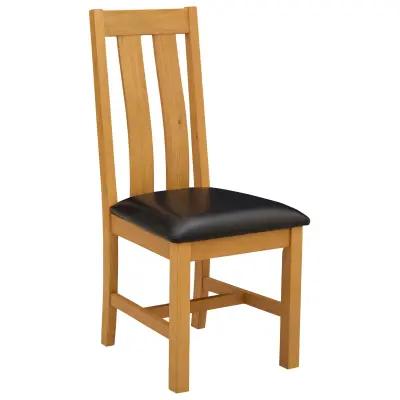 vidaXL Jedilni stol 2 pcs Masivno hrastovo les Črna 45 x 54 x 100 cm