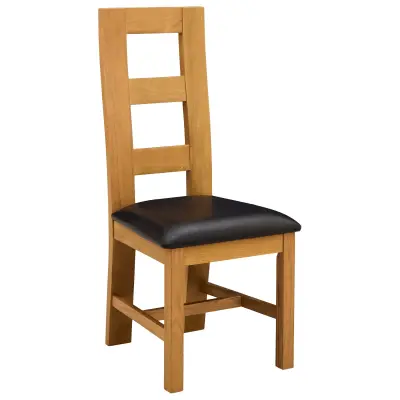 vidaXL Jedilni stol 2 pcs Masivno hrastovo les Črna 45 x 51 x 105 cm