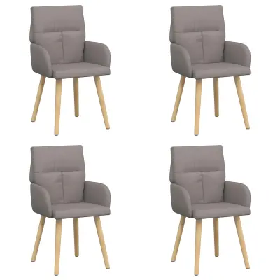 vidaXL Jedilni stoli 4 pcs Blago Taupe 60 x 56 x 96 cm