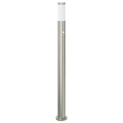 vidaXL Stebriček s senzorjem 110 cm nerjaveče jeklo IP44