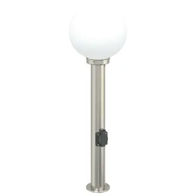 vidaXL Stebriček z vtičnico 80 cm nerjaveče jeklo IP44