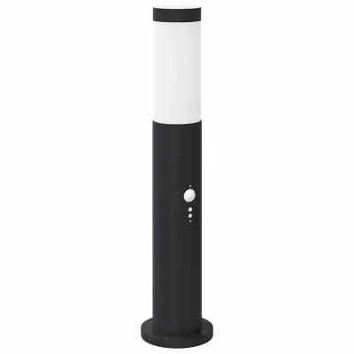 vidaXL Stebriček s senzorjem 50 cm nerjaveče jeklo IP44