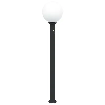 vidaXL Stebriček s senzorjem 120 cm črne barve IP44