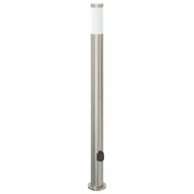 vidaXL Stebriček z vtičnico 110 cm nerjaveče jeklo IP44