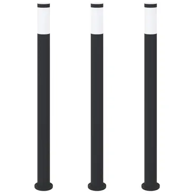 vidaXL Stebričke 3 kosi 110 cm nerjaveče jeklo IP44