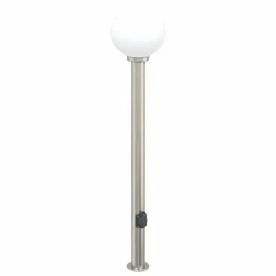 vidaXL Stebriček z vtičnico 120 cm nerjaveče jeklo IP44