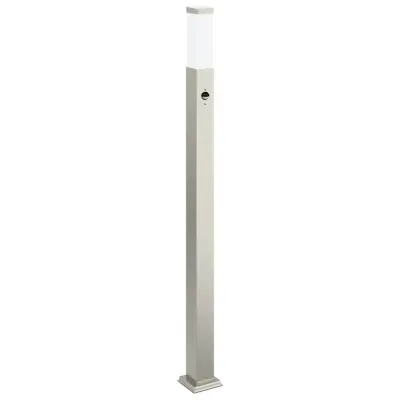vidaXL Stebriček s senzorjem 110 cm nerjaveče jeklo IP44
