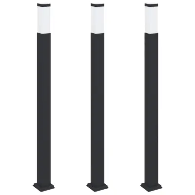vidaXL Stebričke 3 kosi 110 cm črne IP44