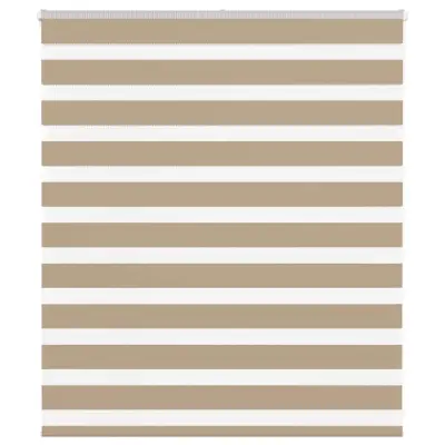 vidaXL Zebra zavesa peščeno rjava 120x100 cm širina blaga 115,9 cm poliester