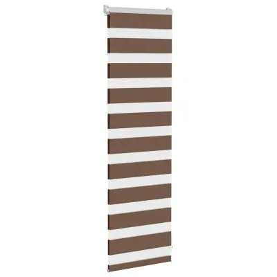 vidaXL Zebra zavesa rjava 40x100 cm širina blaga 35,9 cm poliester
