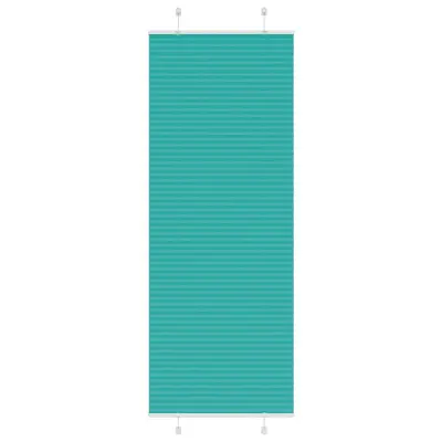 vidaXL Plisirana žaluzija petrolejno zelena 75x200 cm, širina blaga 74,4 cm, poliester
