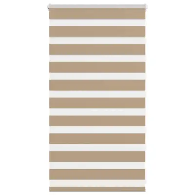 vidaXL Zebra zavesa peščeno rjava 85x100 cm širina blaga 80,9 cm poliester