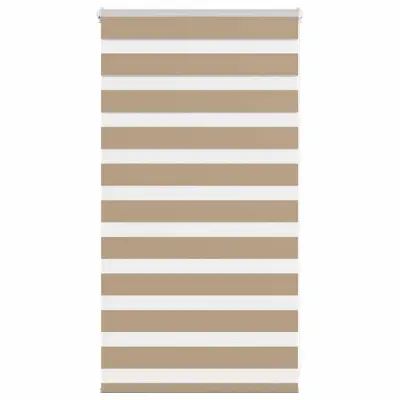 vidaXL Zebra zavesa peščeno rjava 75x100 cm Širina blaga 70,9 cm Poliester