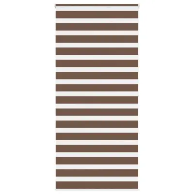 vidaXL Zebra zavesa rjava 115x200 cm širina blaga 110,9 cm poliester