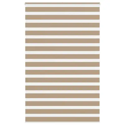 vidaXL Zebra zavesa peščeno rjava 145x200 cm Širina blaga 140,9 cm Poliester