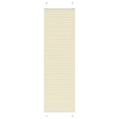 vidaXL Plisirana zavesa kremne barve 65x200 cm, širina blaga 64,4 cm, poliester