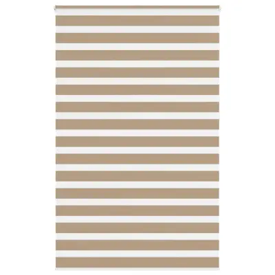 vidaXL Zebra zavesa peščeno rjava 150x230 cm širina blaga 145,9 cm poliester