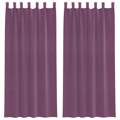 vidaXL Voile zavese z zankami 2 kosa vijolične 140x225 cm