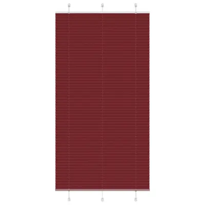 vidaXL Plisirana žaluzija bordo rdeča 105x200 cm širina blaga 104,4 cm poliester