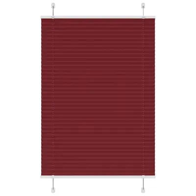 vidaXL Plisirana žaluzija bordo rdeča 100x100 cm širina blaga 99,4 cm poliester