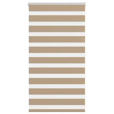 vidaXL Zebra zavesa peščeno rjava 90x100 cm širina blaga 85,9 cm poliester