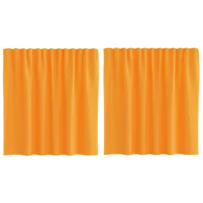 vidaXL Voile zavese z žepi za palice 2 kosa oranžne