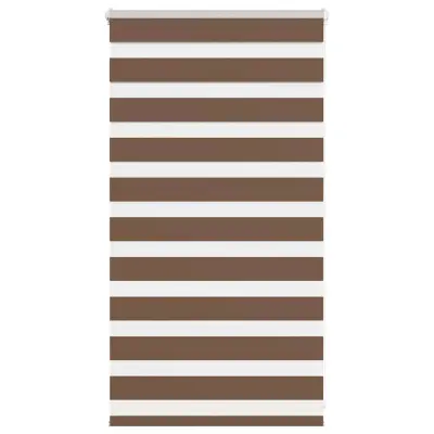 vidaXL Zebra zavesa rjava 90x100 cm širina blaga 85,9 cm poliester