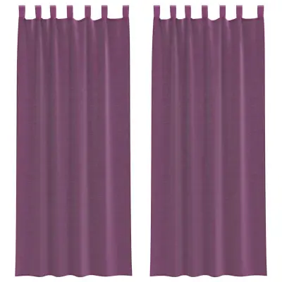vidaXL Voile zavese z zankami 2 kosa vijolične 140x260 cm