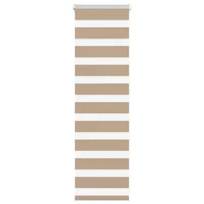 vidaXL Zebra zavesa peščeno rjava 50x100 cm širina blaga 45,9 cm poliester