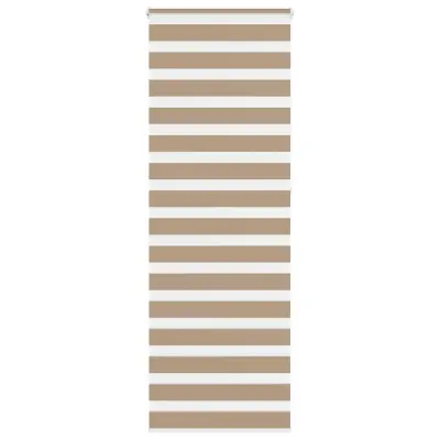 vidaXL Zebra zavesa peščeno rjava 85x230 cm širina blaga 80,9 cm poliester